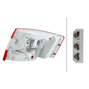 Hella Tail Light / Lamp PY21W Left fits Skoda Octavia III 2012-2020