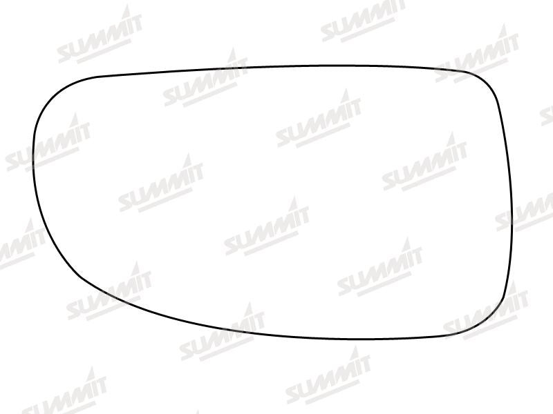 Summit Stick-On Standard Mirror Glass fits Daewoo Leganza RHS Summit - Bars 4 Cars
