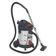 Sealey Vacuum Cleaner Industrial 30L 1400W/230V Stainless Drum Auto Start Sealey - Dynamic Drive