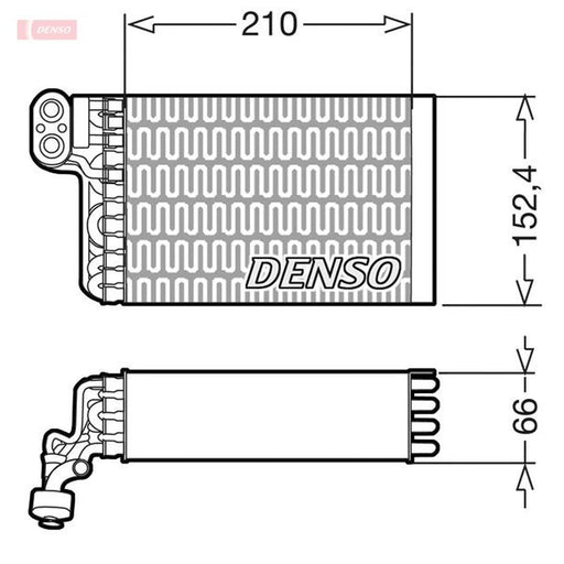Denso Air Conditioning Evaporator fits Fiat Seicento / 600 1997-2010 0.9 1.1
