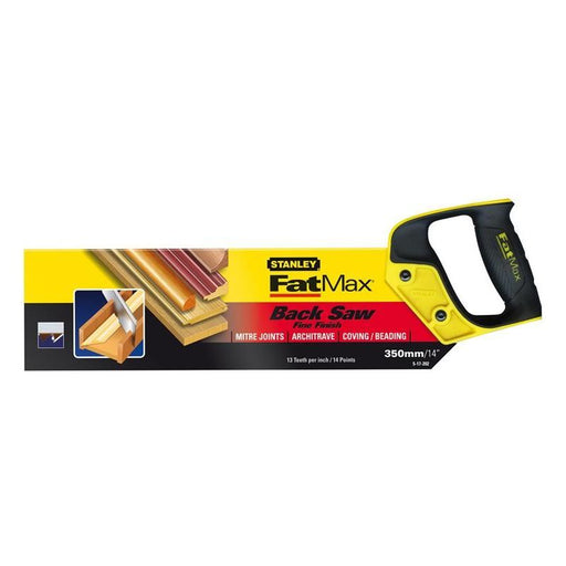 Stanley® Hand Tools FatMax® Tenon Back Saw 360mm (14in) 13 TPI STANLEY® Hand Tools - Dynamic Drive