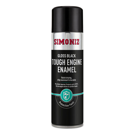 Simoniz Gloss Black Tough Car Spray Protection Paint Aerosol Durable 500ml Simoniz - Dynamic Drive
