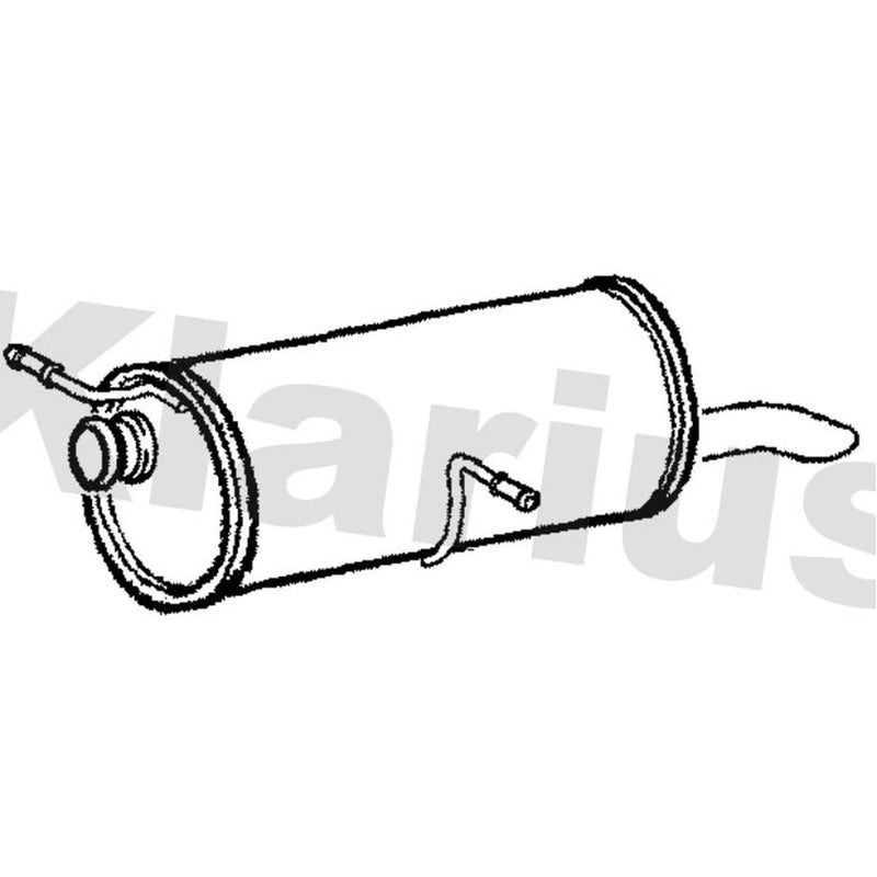 Klarius Box With Tail Pipe Rear fits Peugeot 307 2003-2007 1.4