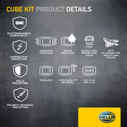 Hella Led Cube Kit 3.2Inch Flood Flush 1FA 1FA 358 176-831 1FA 358 176-831