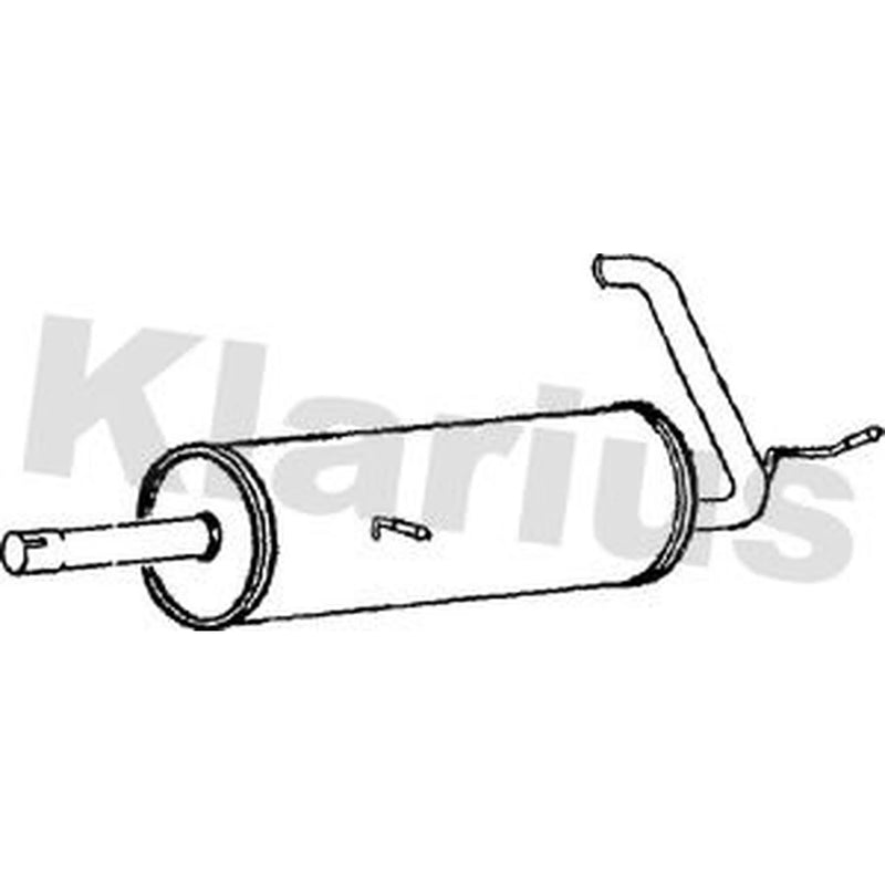 Klarius Box With Tail Pipe Rear fits Ford Transit 1994-2000 2.5