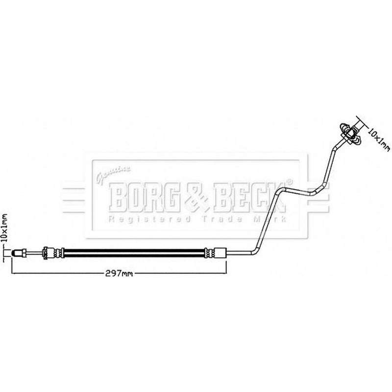 Borg & Beck Brake Hydraulic Hose Line outer BBH8320
