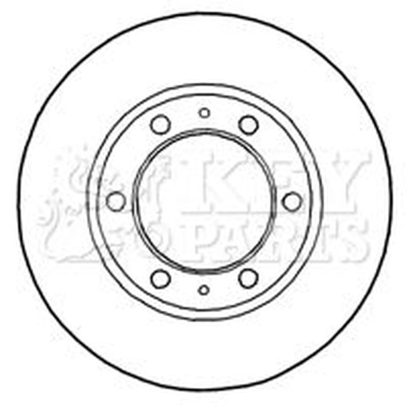 Key Parts 2 x Brake Discs fits Toyota Hilux Vigo VII Pickup 2005-2015 2.5 3.0