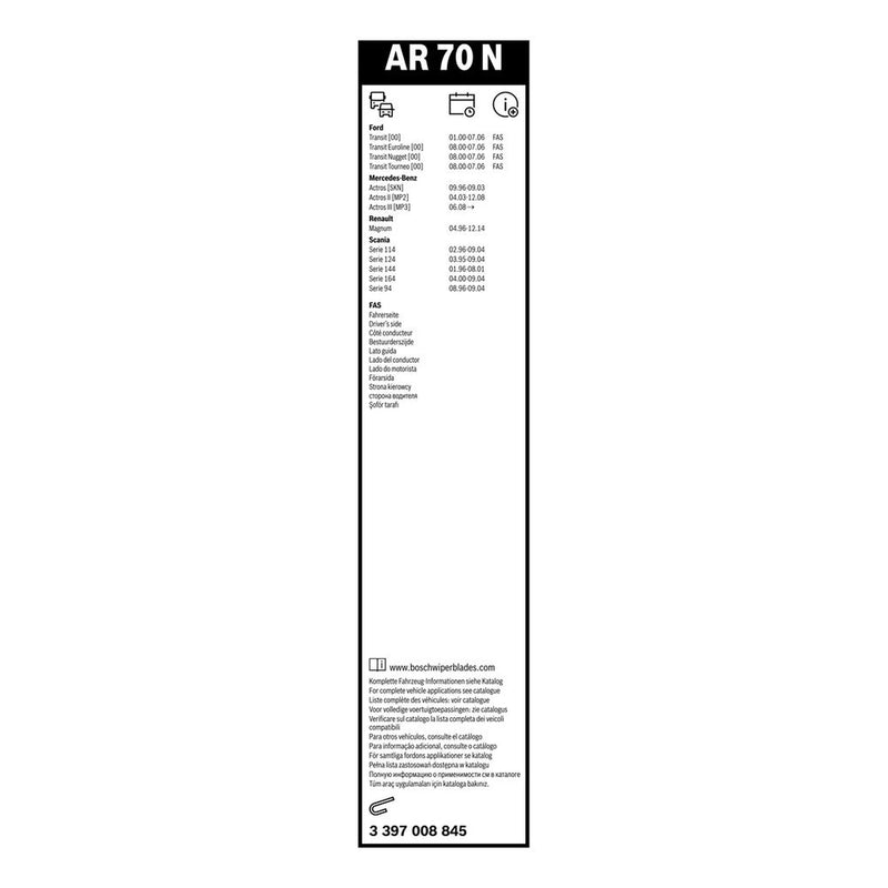 Bosch Aerotwin Wiper Blade 700mm — AR70N fits Audi A2 2000-2005 1.2 1.4