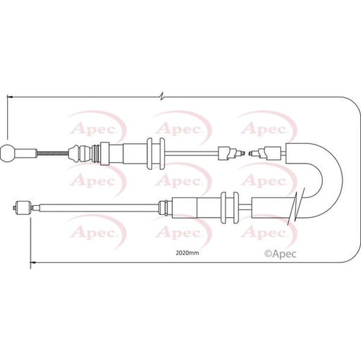 Apec Handbrake Cable Right Rear CAB1374