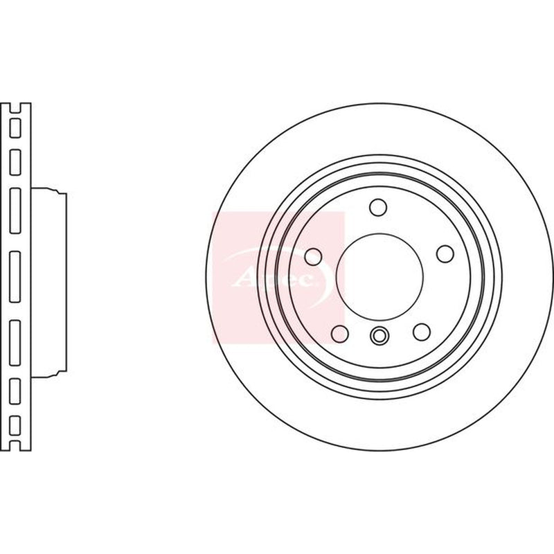 Apec Rear Brake Vented Discs & Pads fits BMW 3 2012-2016