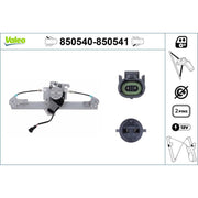 Valeo Electric Window Regulator Lifter Left Rear 850540