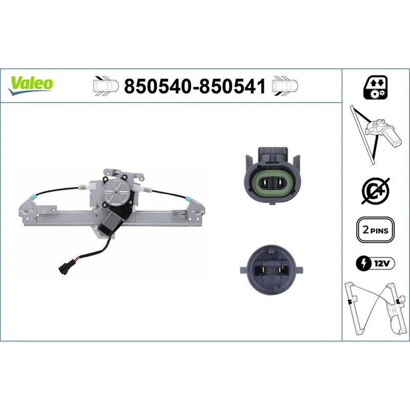 Valeo Electric Window Regulator Lifter Left Rear 850540