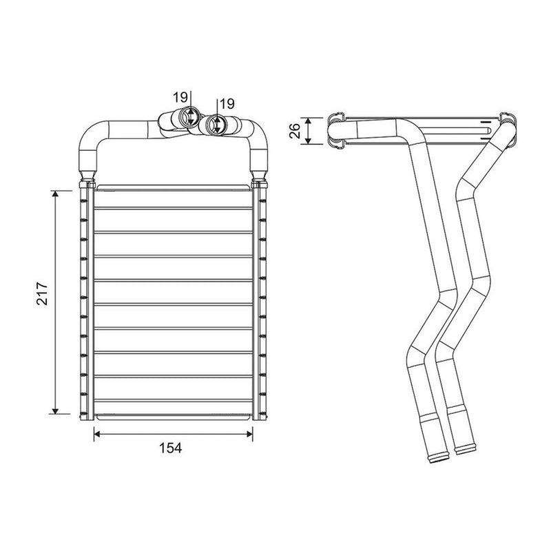 Valeo Heater Matrix Core Heat Exchanger 881651