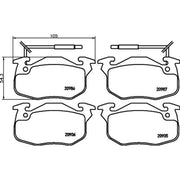 Mintex Front & Rear Brake Discs & Pads fits Peugeot 405 1987-1992 1.8 1.9