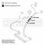 First Line Intercooler Turbo Charge Air Hose fits Ford Galaxy 2000-2006 1.9