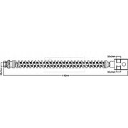Borg & Beck Brake Hydraulic Hose Line Rear Right BBH8457