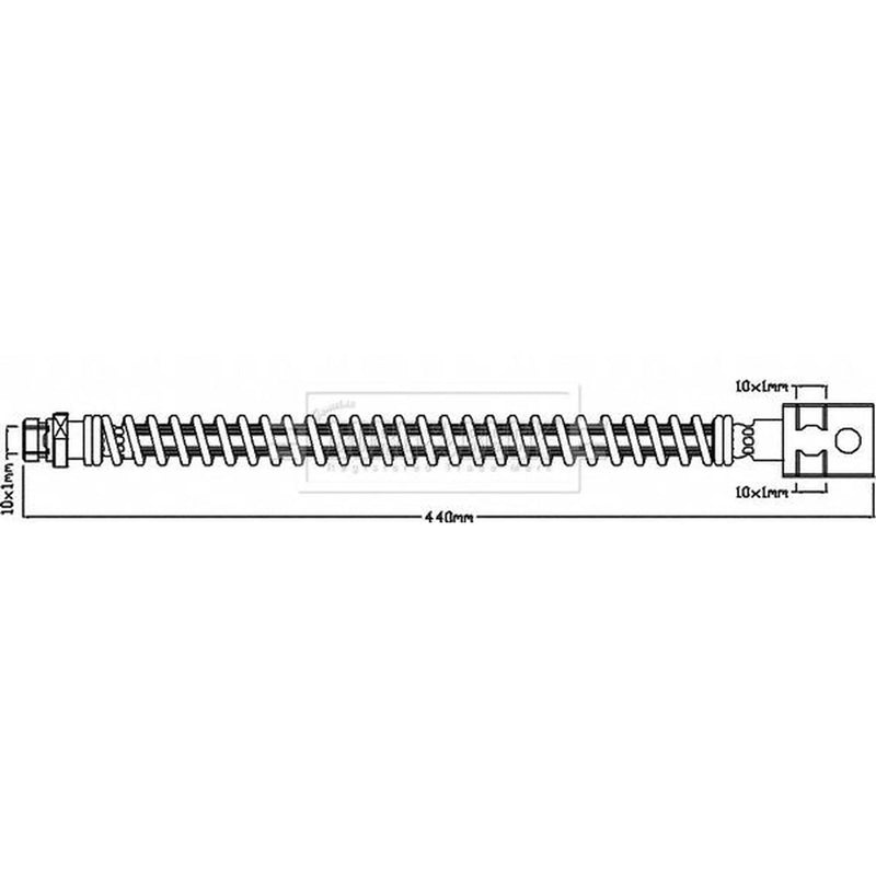 Borg & Beck Brake Hydraulic Hose Line Rear Right BBH8457