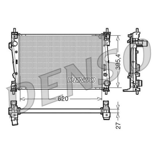 Denso Engine Radiator fits Alfa Romeo Giulietta 2010-2020 1.6