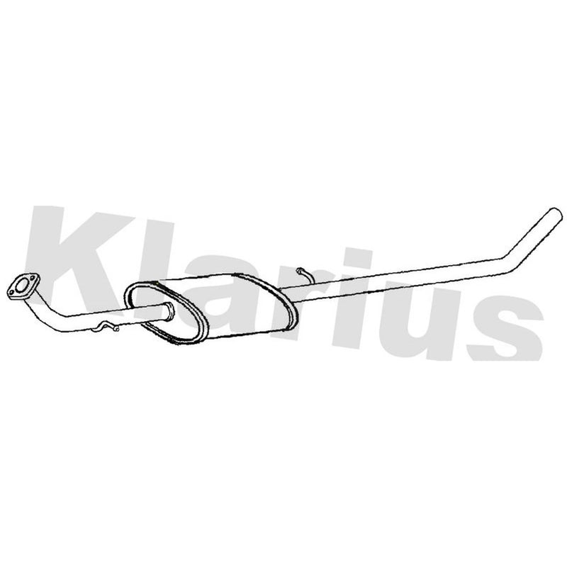 Klarius Box With Centre Pipe Centre fits Opel Mokka / Mokka X 2012-2019 1.6