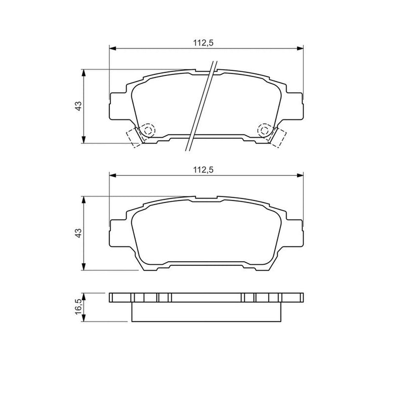 Bosch Front & Rear Pads fits Toyota Avensis Verso 2001-2010 2.0 2.4