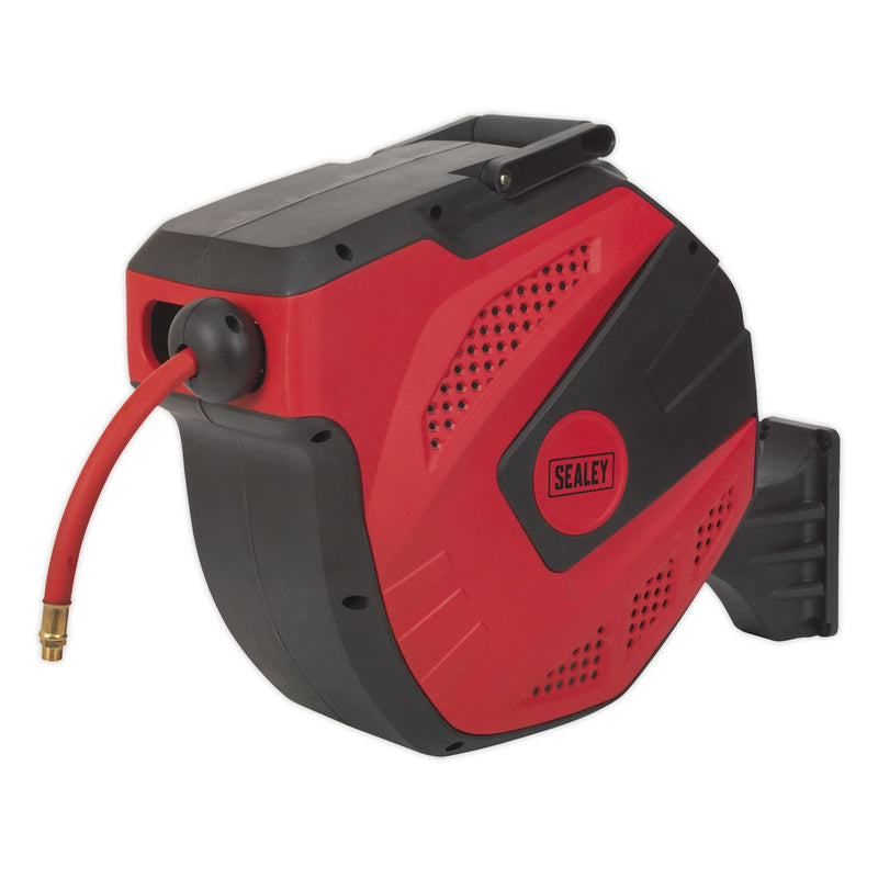 Sealey Air Hose Reel Auto-Rewind Control 15m10mm ID Rubber Hose SA822 Sealey - Dynamic Drive