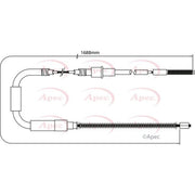 Apec Handbrake Cable Left Rear fits VW Golf 1974-1992 1.1 1.3 1.5 1.6 1.8