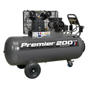 Sealey Air Compressor 200L Belt Drive 3hp with Front Control Panel SAC3203B Sealey - Dynamic Drive