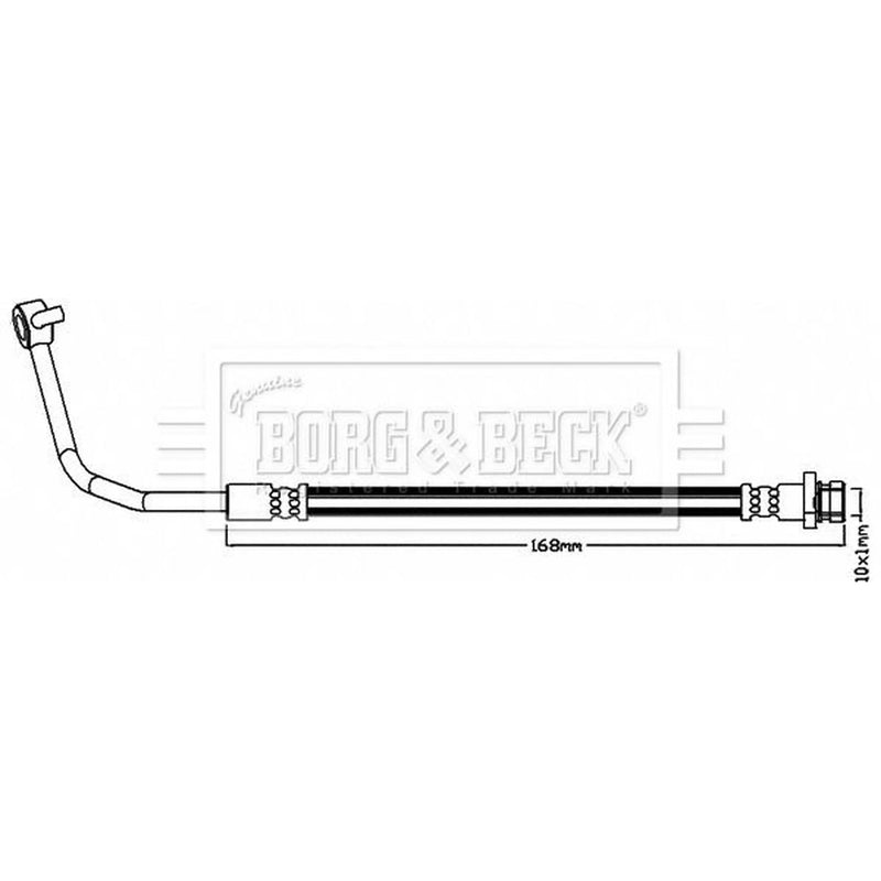 Borg & Beck Brake Hydraulic Hose Line outer BBH8215