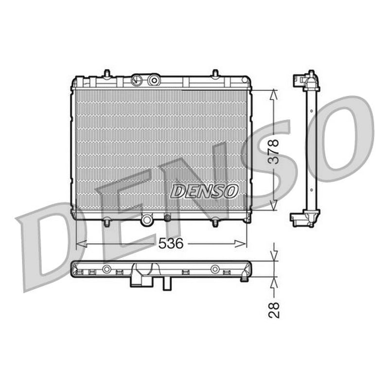 Denso Engine Radiator fits Citroën Berlingo Box Body/Mpv 2008-2018 1.6
