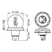 Bosch Car Light Bulb R2 (Bilux) P45t 24V 55/50W