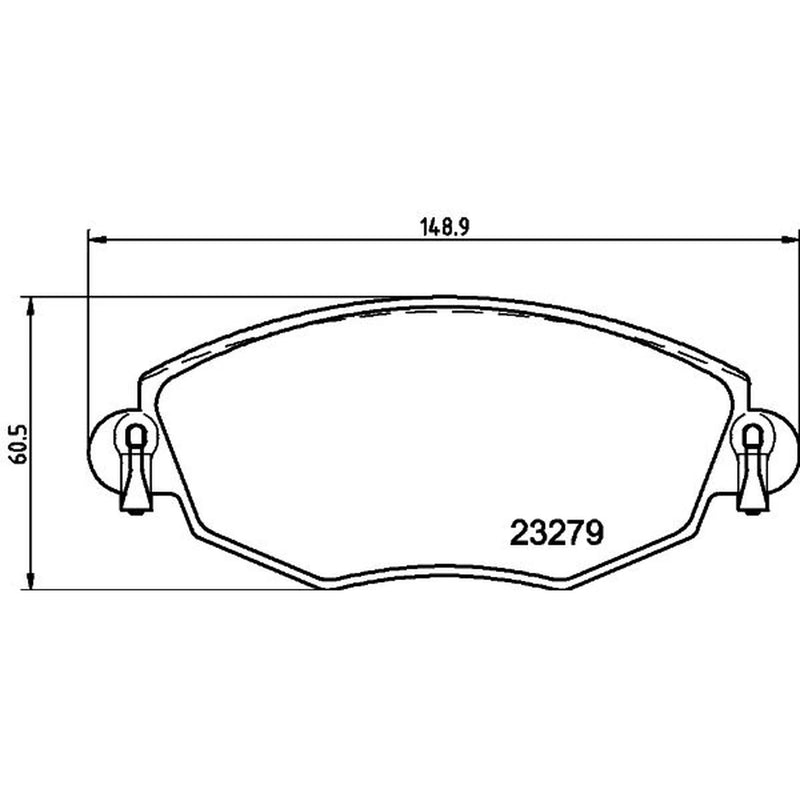 Mintex Front Brake Pad Set fits Ford Mondeo 2000-2007 1.8 2.0 2.2 2.5 3.0