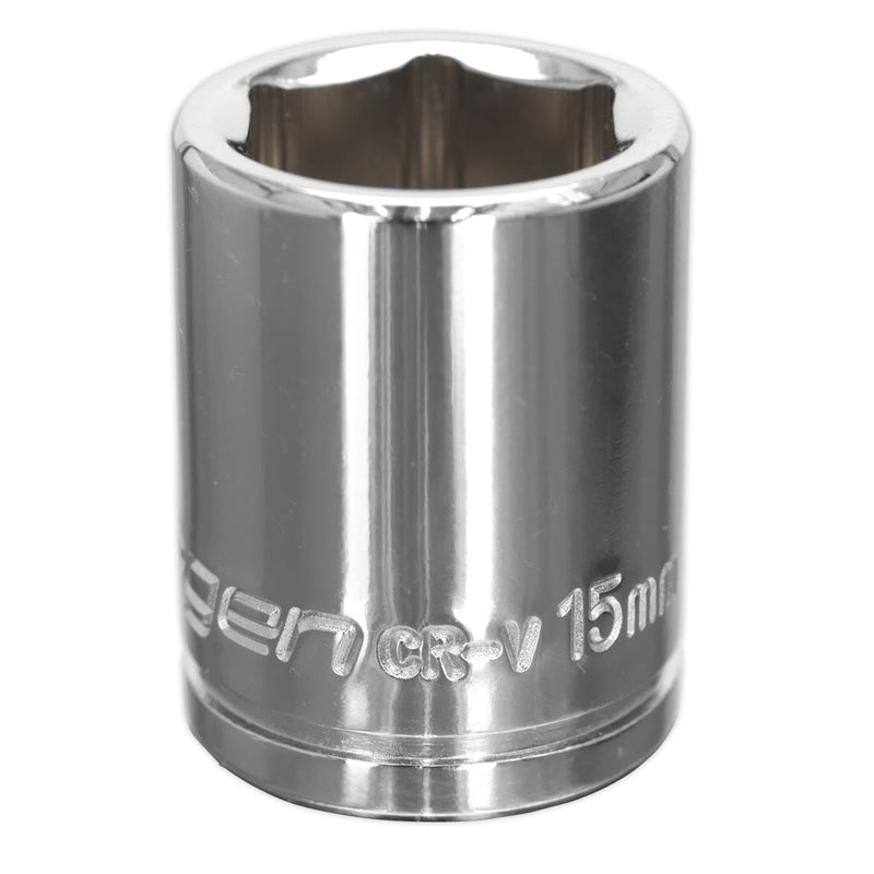 Sealey WallDrive Socket 15mm 3/8"Sq Drive S0582 Sealey - Dynamic Drive