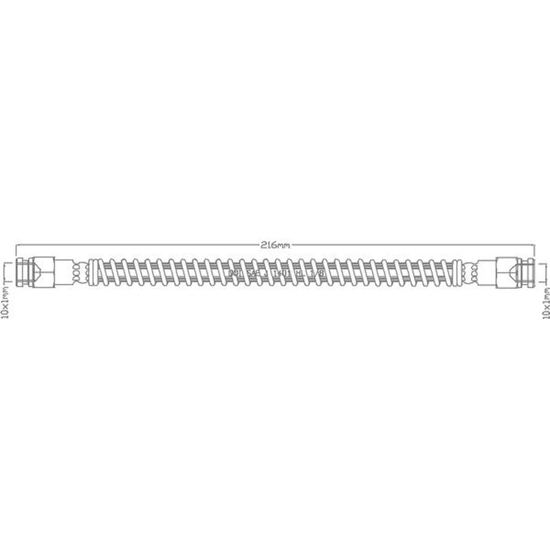Juratek Brake Hydraulic Hose Line Rear Left fits Citroën Ax 1986-1998 1.3 1.4