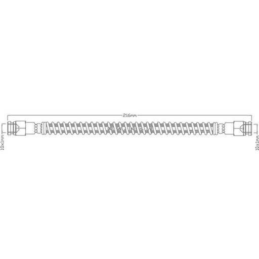 Juratek Brake Hydraulic Hose Line Rear Left fits Citroën Ax 1986-1998 1.3 1.4