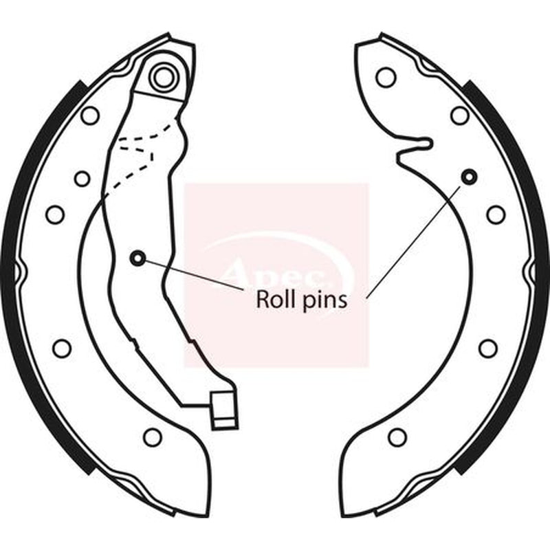 Apec Brake Shoe Set Axle Kit fits BMW 3 1990-1998