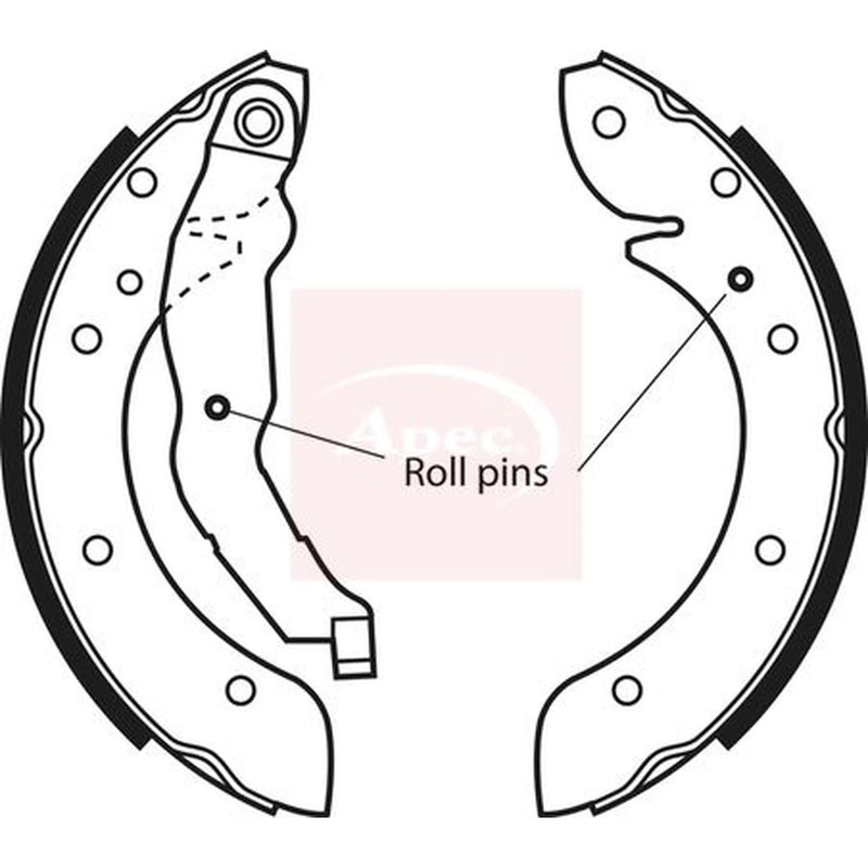 Apec Brake Shoe Set Axle Kit SHU516
