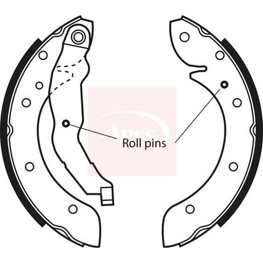Apec Brake Shoe Set Axle Kit fits BMW 3 1990-1998