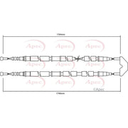Apec Handbrake Cable Right Rear CAB1502