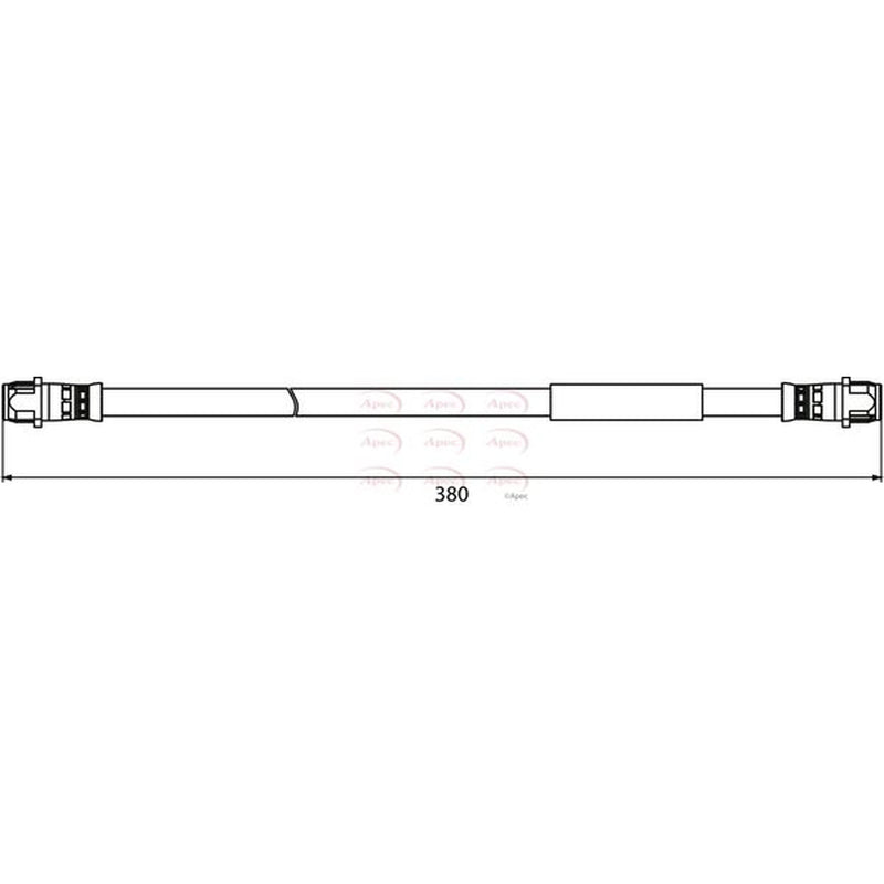 Apec Brake Hydraulic Hose Line Rear fits Citroën Dispatch II 2007-2016 1.6 2.0