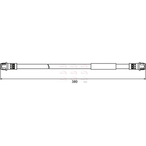 Apec Brake Hydraulic Hose Line Rear fits Citroën Dispatch II 2007-2016 1.6 2.0