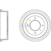 NAPA Brake Drum Assembly Rear fits Mitsubishi Colt VI 2004-2012 1.1 1.3 1.5