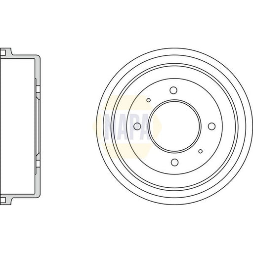 NAPA Brake Drum Assembly Rear NDR1014