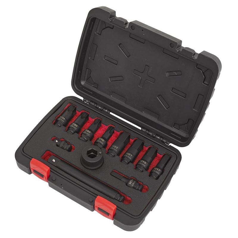 Sealey Premier Premier Impact Socket Bit & Accessories Set 3/4"Sq Drive 12pc Sealey Premier - Dynamic Drive