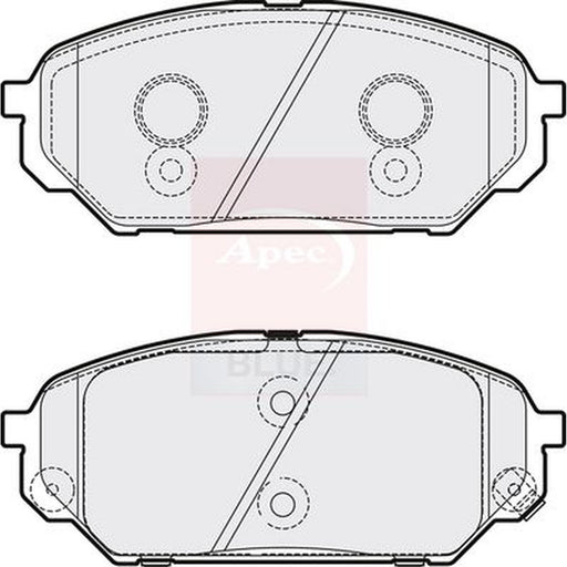 Apec Front Brake Pad Set fits Hyundai IX55 2008-2012 3.0 3.8