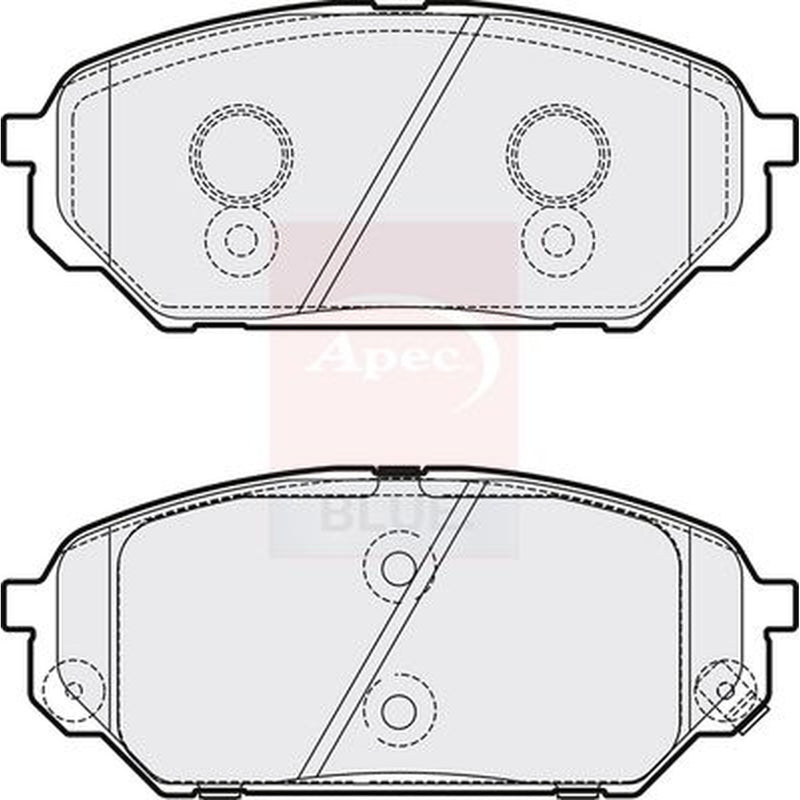 Apec Front Brake Pad Set fits Hyundai IX55 2008-2012 3.0 3.8