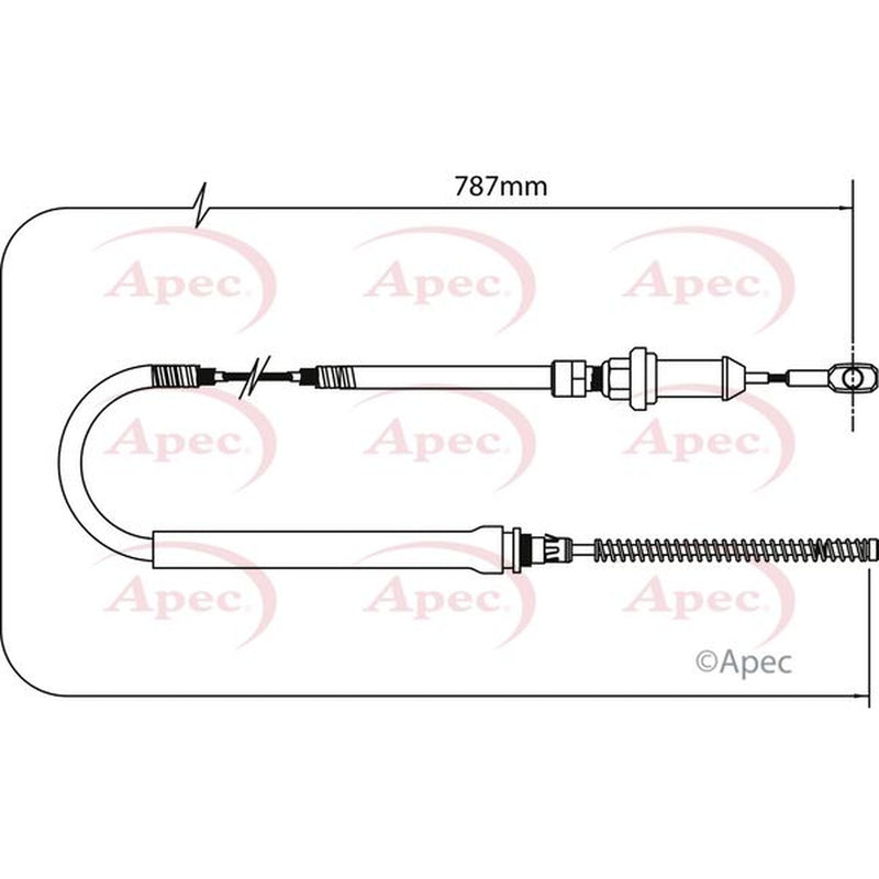 Apec Handbrake Cable Left Rear fits Land Rover Discovery 1998-2004 2.5