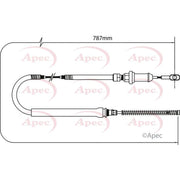 Apec Handbrake Cable Right Rear CAB1262