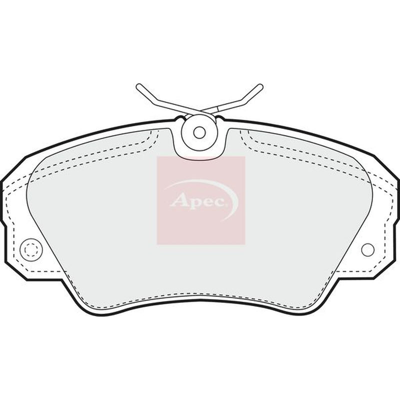 Apec Front Brake Pad Set fits Opel Omega B 1994-2003 2.0 2.2 2.5 2.6 3.0 3.2