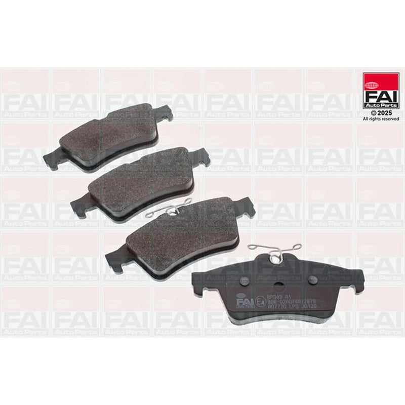 FAI Rear Brake Pad Set fits Mazda 3 2003-2009 1.3 1.6