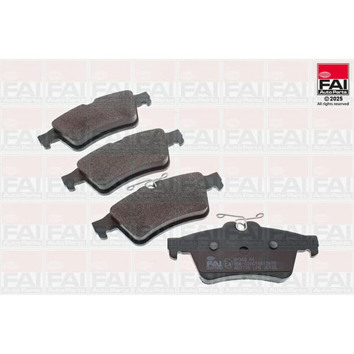 FAI Rear Brake Pad Set fits Mazda 3 2003-2009 1.3 1.6